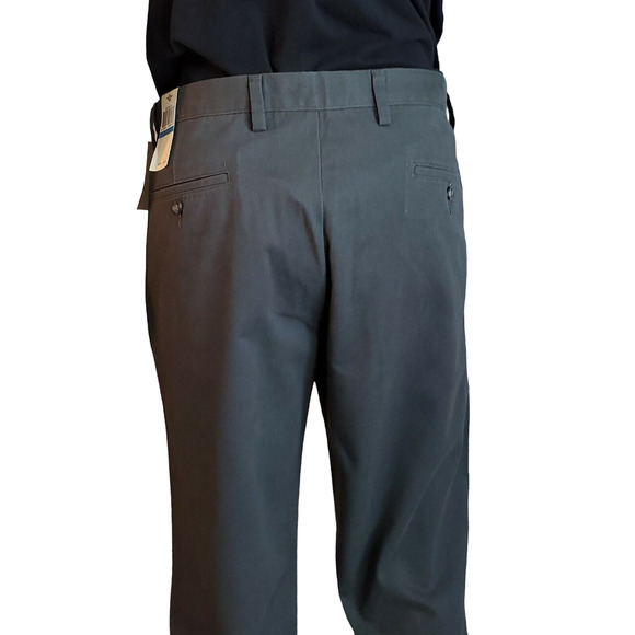 NEW DOCKERS MENS THE CLEAN KHAKI SLIM FIT GREY PANTS 36x29.5" See measurements - Picture 5 of 9